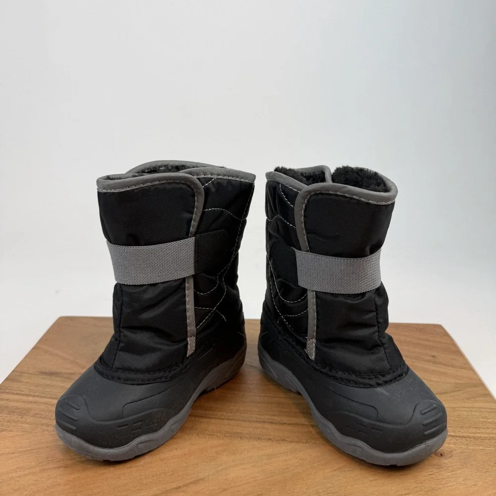 New Little Kids Kamik Snowbug 5 Black Lined Comfort Warm Snow Boot Size 10 C NIB